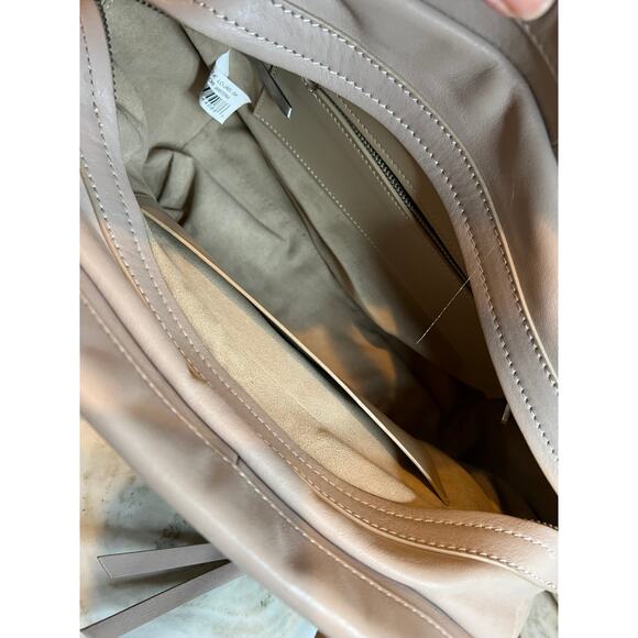 Louise et Cie Neutral Snake Embossed Leather Convertible Satchel Nude - Picture 8 of 9